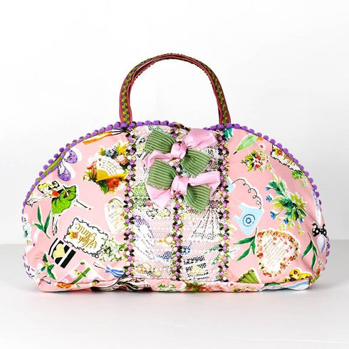 バッグ TUNIC タフタ転写プリント タウンウォークのランジュBag ピンク 17439-A